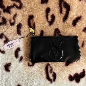 Victoria's Secret Black Patent Cosmetic Bag